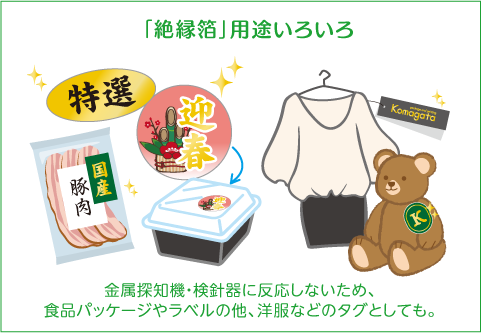 絶縁箔の色見本 電子レンジOK 箔押し