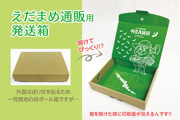 リバーシブル 通販発送箱 えだまめ