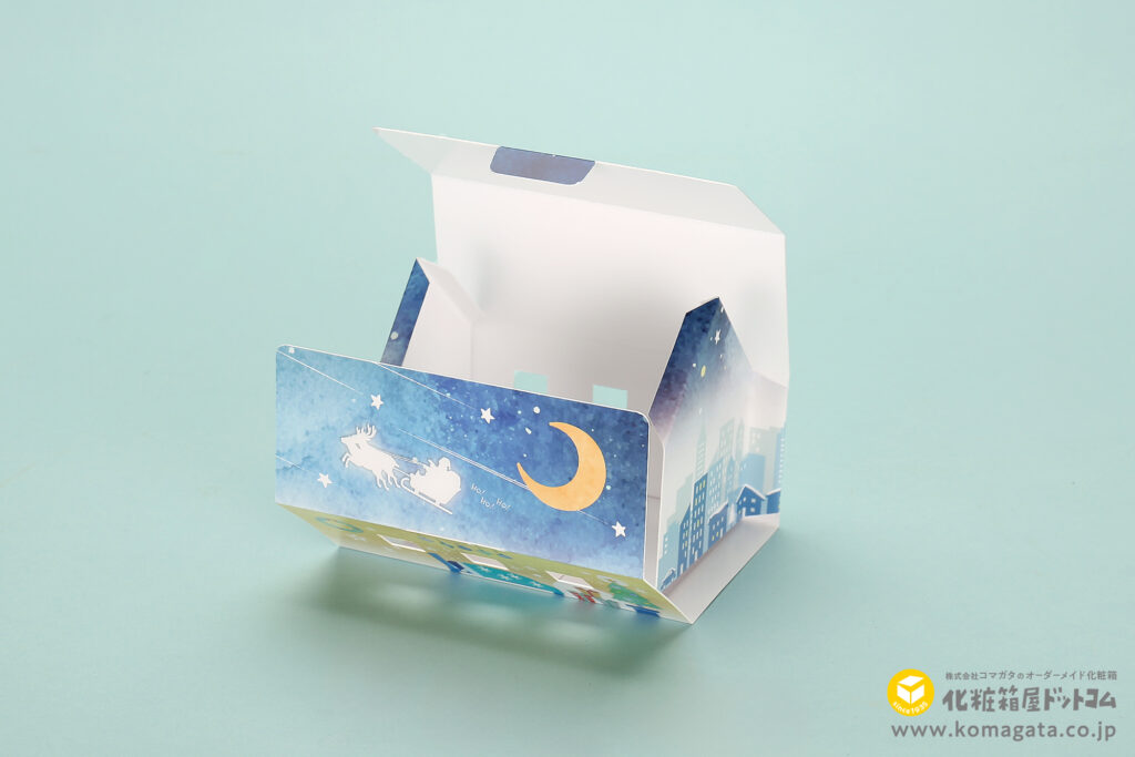 クリスマス用お家BOX 高級白板紙 正面