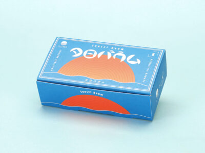 お菓子化粧箱のグラデーション印刷を綺麗に再現（N式箱・両面印刷）