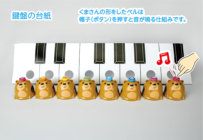 化粧箱屋ドットコム　コマガタ　ピアノ学習玩具　幼児向け　鍵盤台紙