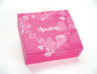 化粧箱屋ドットコム　コマガタ 特色印刷　N式化粧箱　ピンク　ギフトBOX 下着用