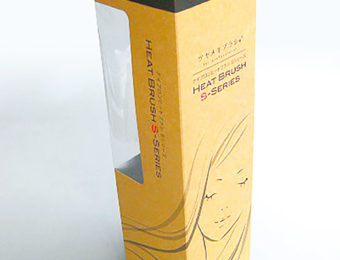 6種類の製品サイズを兼用？台紙にひと工夫！ヘアーブラシの化粧箱 化粧箱制作のヒント17　
