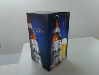 瓶ビール大瓶4本入れ　取っ手付き化粧箱