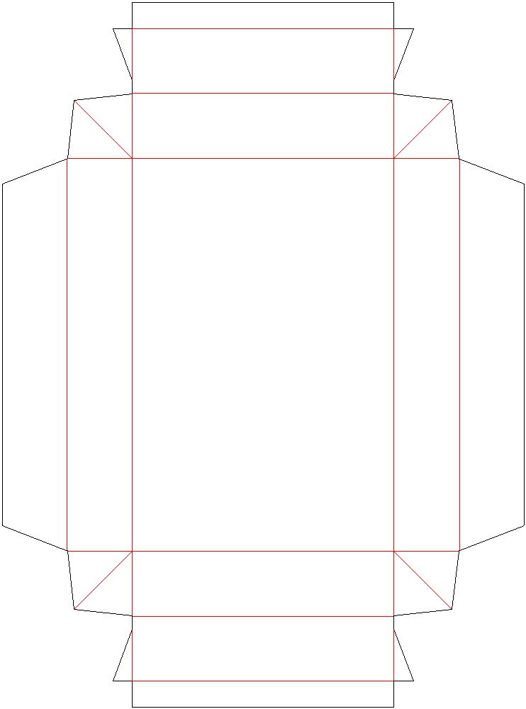 ギフト箱　組箱　C式箱　かぶせ箱　身フタ箱　展開図