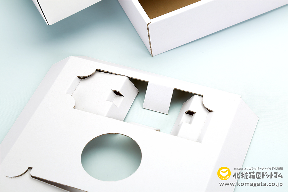 台紙の設計8 形状の異なる日用品ギフト箱と台紙　台紙拡大