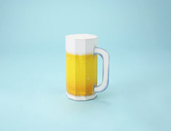 夏にピッタリ！POPに使える生ビールの箱　オリジナル形状