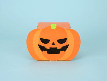 ハロウィン向け　かぼちゃ型のお菓子箱　オリジナル形状