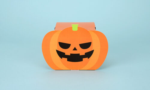 ハロウィン向け かぼちゃ型のお菓子箱 正面