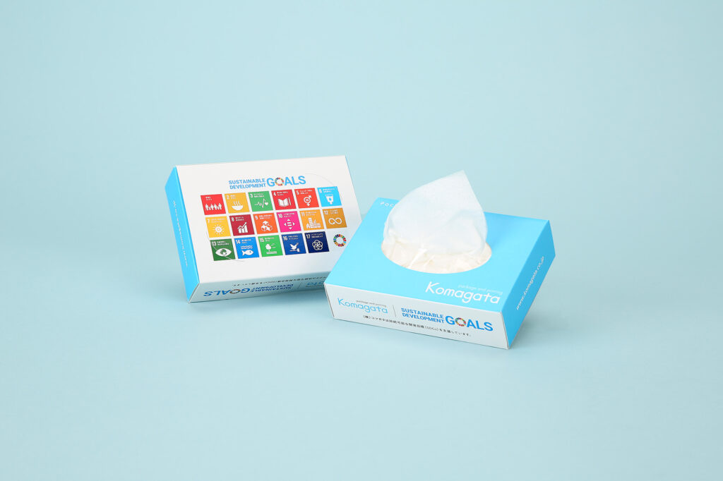 SDGsノベルティ ポケットティッシュBOX　イメージ