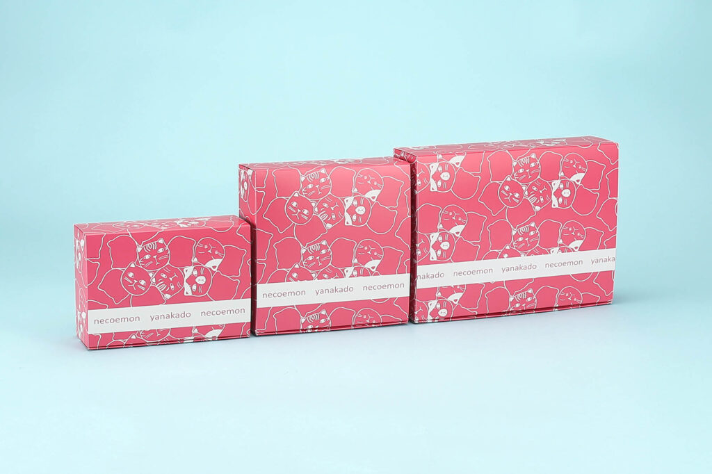 包装紙と同じ柄の箱 お菓子詰合せ化粧箱 3種類