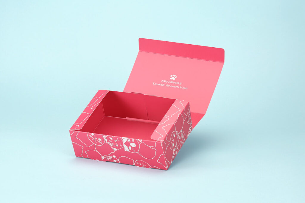 包装紙と同じ柄の箱 お菓子詰合せ化粧箱 両面ベタ印刷