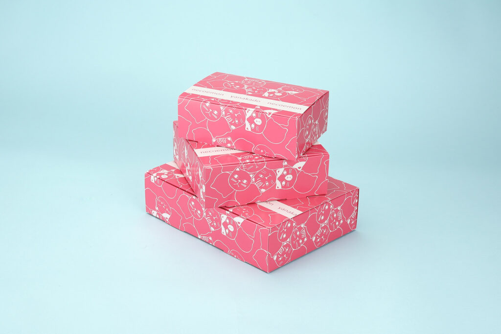 包装紙と同じ柄の箱 お菓子詰合せ化粧箱 3種類