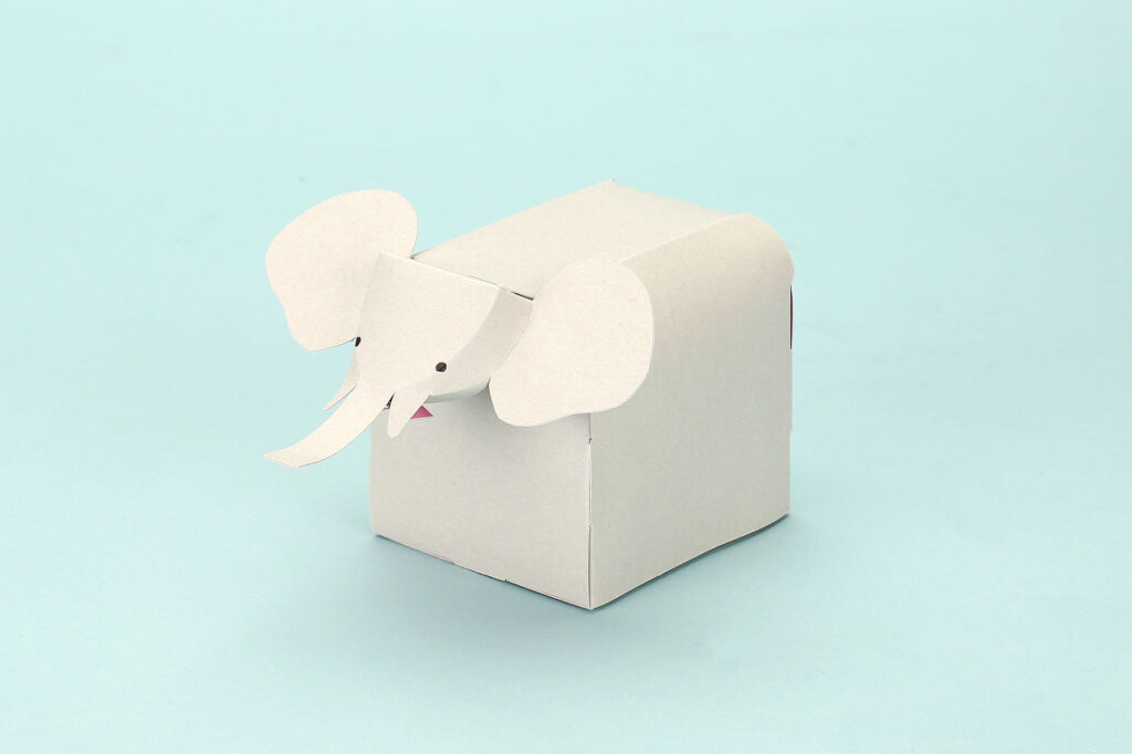 ゾウの形の箱 オリジナル形状