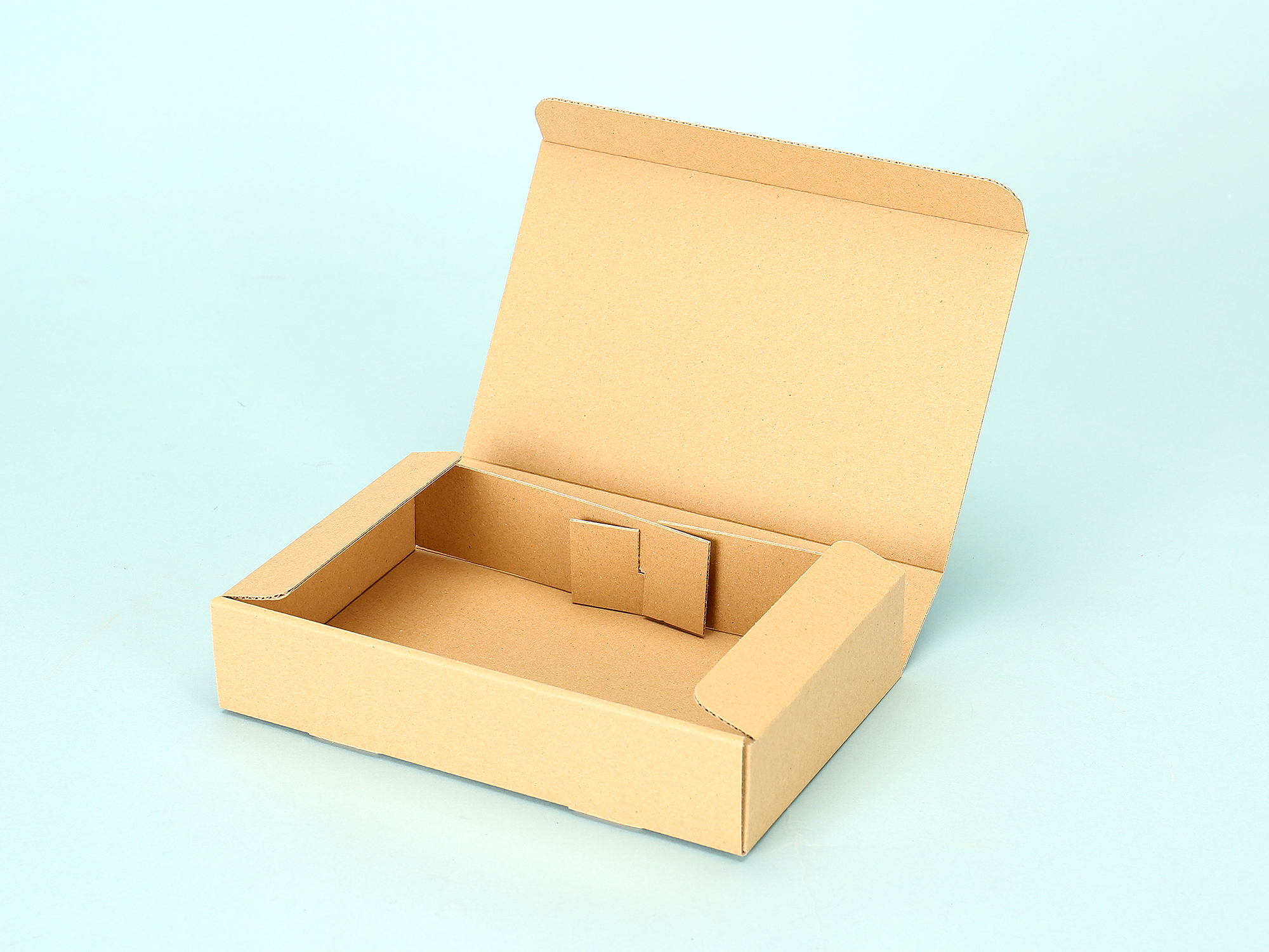 N式　ダンボールの箱　ふたを開けた様子